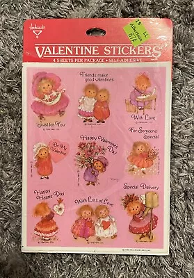 Rare Vtg 1986 Mary Hamilton Valentines Day   Adorable Stickers 4Sheets NEW • $12