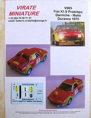 1975 V005 Fiat X1/9 Abarth Winner Round Durance Prototype B. Darniche Virate   • £12.38