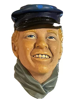 Vintage Bosson Chalkware Head - Drummer Boy American Civil War - 1986 • $29