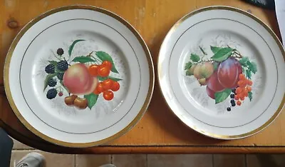 2 Pall Mall Ware English Bone China Collectable Plates  With Fruits  • £20