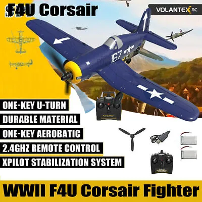 US Volantex F4U Fighter 2.4G 4CH Wing EPP  RC Airplane 6Axis Gyro Aerobatic RTF • $94.99