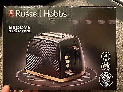 £22 • Buy Russell Hobbs Groove 2-Slice Toaster Black
