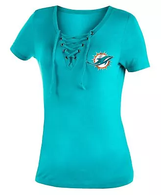 New Era Women's Miami Dolphins Logo Lace Up T-Shirt • $35.99