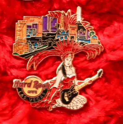 Hard Rock Cafe Pin Las Vegas Skyline Head Dress Show Girl Hat Lapel Rainbow • $21.99