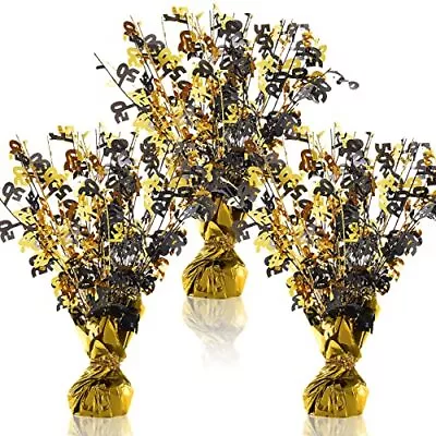 50th Anniversary Centerpiece Happy 50th Wedding Decorations Metallic Plastic Par • $26.08