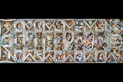 Poster Many Sizes; Full Sistine Chapel Ceiling By Michelangelo (1508-1512) • $160.11