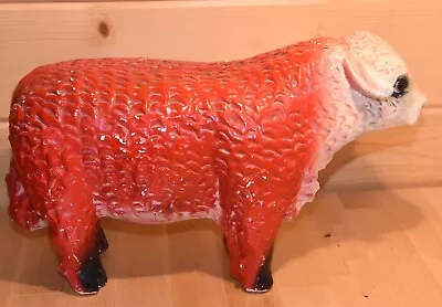 Vintage Hereford Bull Chalk Piggy Bank 14  No Markings • $65