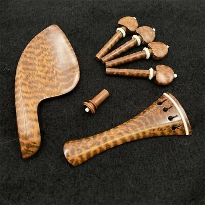 4/4 Violin Snakewood Violin Parts Fitting Tailpiece Chinrest Pegs Endpin • $119