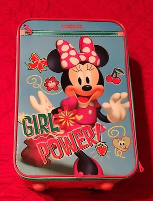 DISNEY STORE Minnie Mouse American Turister Cute Rolling Luggage Suitcase NWT • $29.96