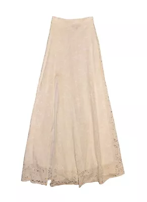 LULUS $79 Lace Maxi Skirt W/ Front Slit In Ivory XS • $26.99