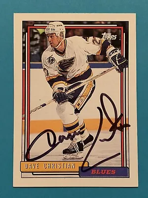 DAVE CHRISTIAN (HOF) Signed 1992-93 Topps TEAM USA MIRACLE ON ICE Autograph Auto • $13.99