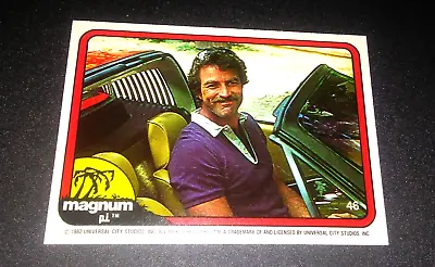 MAGNUM P.I. TRADING/PUZZLE CARD-Tom Selleck 46 1982 DONRUSS-L@@K! • $3.25