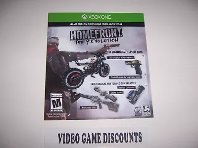 Home Front The Revolution Spirit Pack DLC Add-on Code For Xbox One 1 XB1 • $5.99