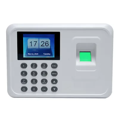 £34.78 • Buy Time Recorder Clocking In Machine Attendance Check Fingerprint White UK STOCK