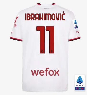 Brand New Ibrahimovic 11 AC Milan Away Shirt 22/23 With Seria A And Scudetto L • £49