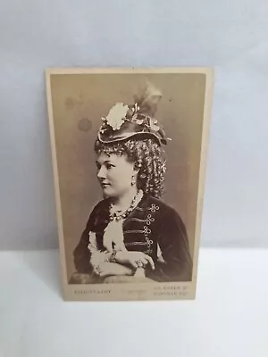 Victorian Photo CDV Beautiful Lady Ringlets Famous Actress ? Elliot & Fry • £39.95