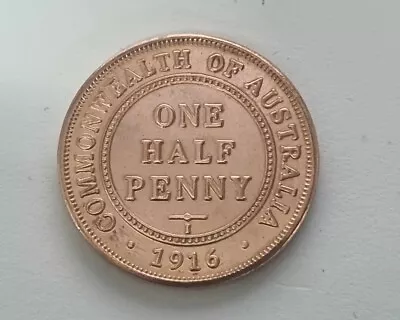 Australian 1916 One Half Penny KGV Collectors Filler Coin Token Minelab Garrett • $17.50