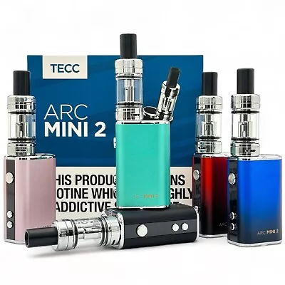 TECC® Arc Mini 2 Kit E-Cigarette Mod E-Cig Vape Device Or EN 2ml TanK & Coils • £14.99