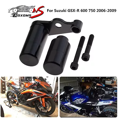 For Suzuki 06-09 GSX-R 600 750 Black Aluminum NO CUT Frame Sliders Crash Protect • $46.99