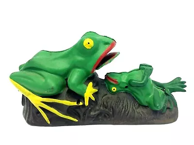 Mechanical Reproduction Frog Coin Dime Bank Toy Cast Iron Metal Frogs  • $40