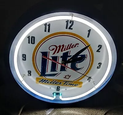 Miller Lite  Miller Time  Neon Clock • $259.90