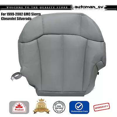 For 1999-2002 Chevy Silverado Driver Leather Bottom Seat Cover Pewter Gray 922 • $19.99