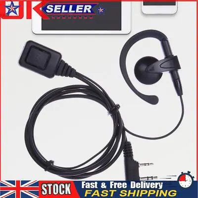 2 Pin Earpiece Headset With PTT Mic For Baofeng Kenwood Puxing Wouxun Radio • £6.24