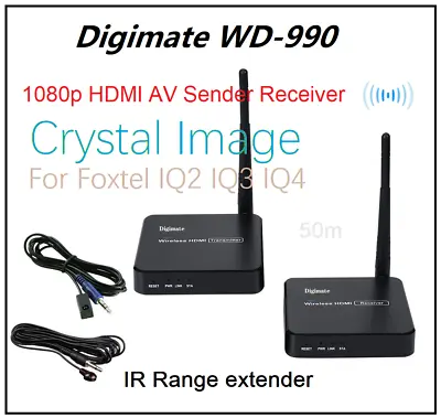 New 1080p HDMI Wireless HDMI AV Sender Receiver IR Range Extender For Foxtel IQ4 • $269.90