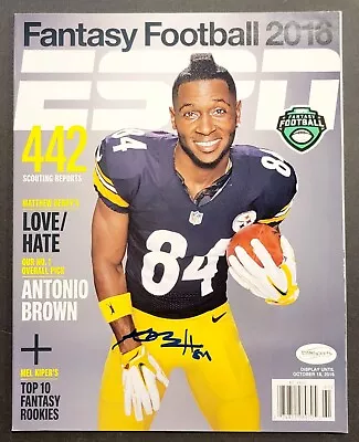 Antonio Brown Signed Autograph ESPN No Label Magazine 🔥 Steelers • $4.99