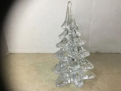 Vintage Handmade Clear Crystal Glass Christmas Tree 6”Made  In Taiwan • $20