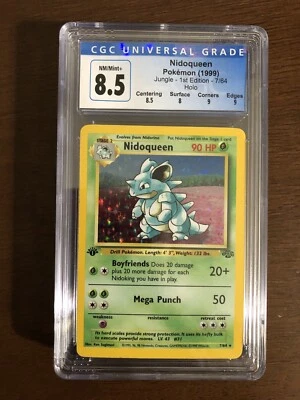 $100 • Buy 1999 Pokemon CGC 8.5 NM-MT+ Nidoqueen Jungle 1st Edition Holo 7/64