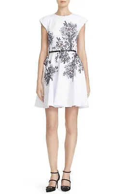 TED BAKER Wooland Toile Floral Print Belt Fit&flare Full Skirt Skater Dress 2 10 • £99.99