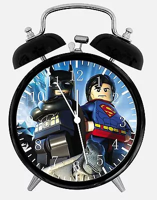 Lego Superman Batman Alarm Desk Clock 3.75  Home Or Office Decor E138 Nice Gift • $38.24