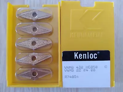 5 Pcs. VNMG 432   Kennametal  KC850 Carbide Inserts (1 Box Of 5) • $65