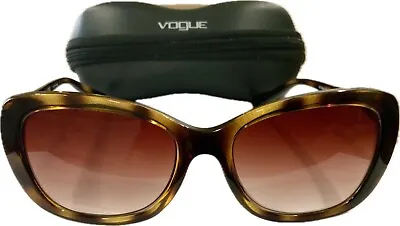 Vogue Women’s Sunglasses & Case Brown Full Rim 55-17-135 W656/13 Gradient Lens • $49.95
