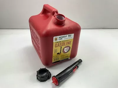 Midwest Can 2310 2 Gallon Red Plastic Gas Can With Flame Shield Safety • $24.99