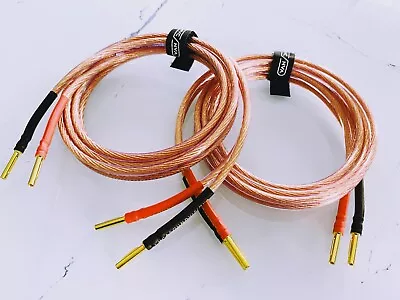 Van Damme Hi-Fi Series LC-OFC 2x1.5mm Speaker Cables Terminated • £69