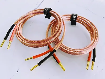 Van Damme Hi-Fi Series LC-OFC 2x2.5mm Speaker Cables Terminated • £48