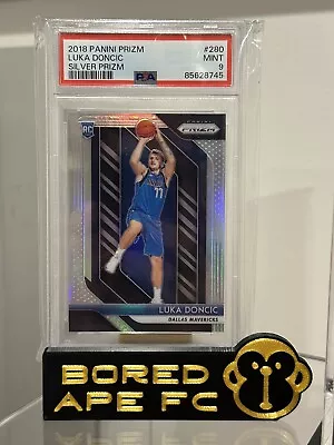 2018 Panini Prizm Luka Doncic Silver Prizm #280 PSA 9 RC Rookie • $1950