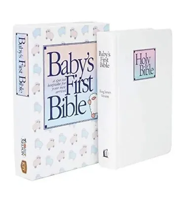 KJV Babys First Bible Hardcover Illustrated Special Keepsake New Arrivals  • £45