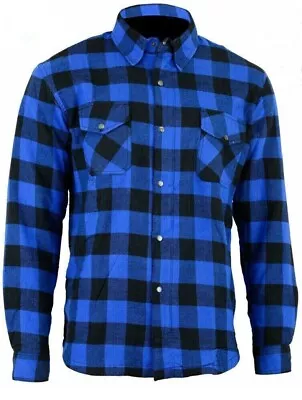 New Men Motorbike Motorcycle Flannel Lumberjack Shirt Made With Kevlar CE Armour • $85.99