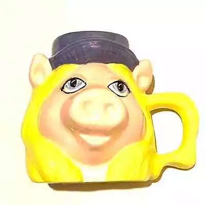 Miss Piggy Muppet Painted Ceramic Mug Coffee Cup • $14.99