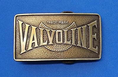 Vintage Valvoline Oil Brass Belt Buckle - Limited Edition • $19.99