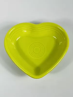 Fiesta Small 6  Heart Bowl In Lemongrass | Fiestaware Green Candy Nut Dish • $17.79