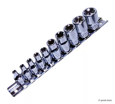 E-TORX SOCKET SET – Female Torx Star Socket Bits Reverse Torx Automotive Tool • $30