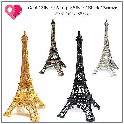 1-12 Eiffel Tower Metal Statue Sculpture Paris Wedding Cake Topper Centerpiece • $78.99