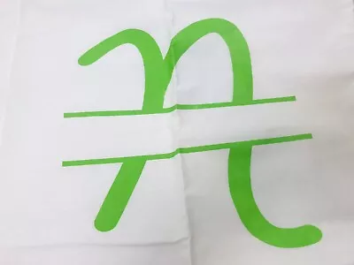 NEW MONOGRAM CUSTOM Pillowcase Pillow Cover Printed INITIAL LIME GREEN  N  • $11.41