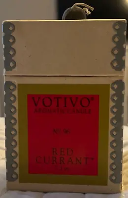 NEW Votivo RED CURRANT Aromatic Candle Soy Wax Blend Luxury Glass Jar 7.3 Oz • $42