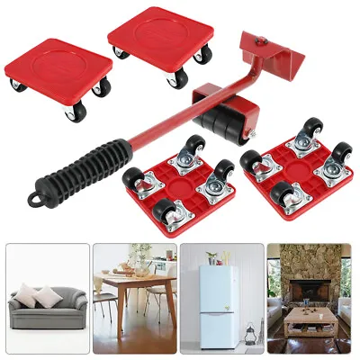 $43.27 • Buy 5X Heavy Furniture Lifter Moving Wheel Roller Move Tool Set Mover Sliders Kit✅