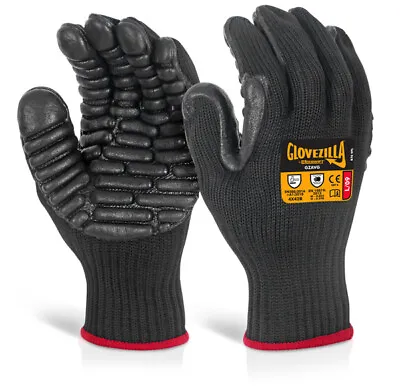 £9.98 • Buy GLOVEZILLA ANTI VIBRATION Protective Gloves Power Tools Gardening Size 9/L